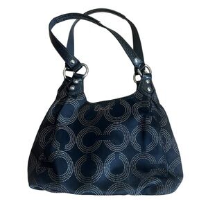 Coach Black Patterned Shoulder Bag